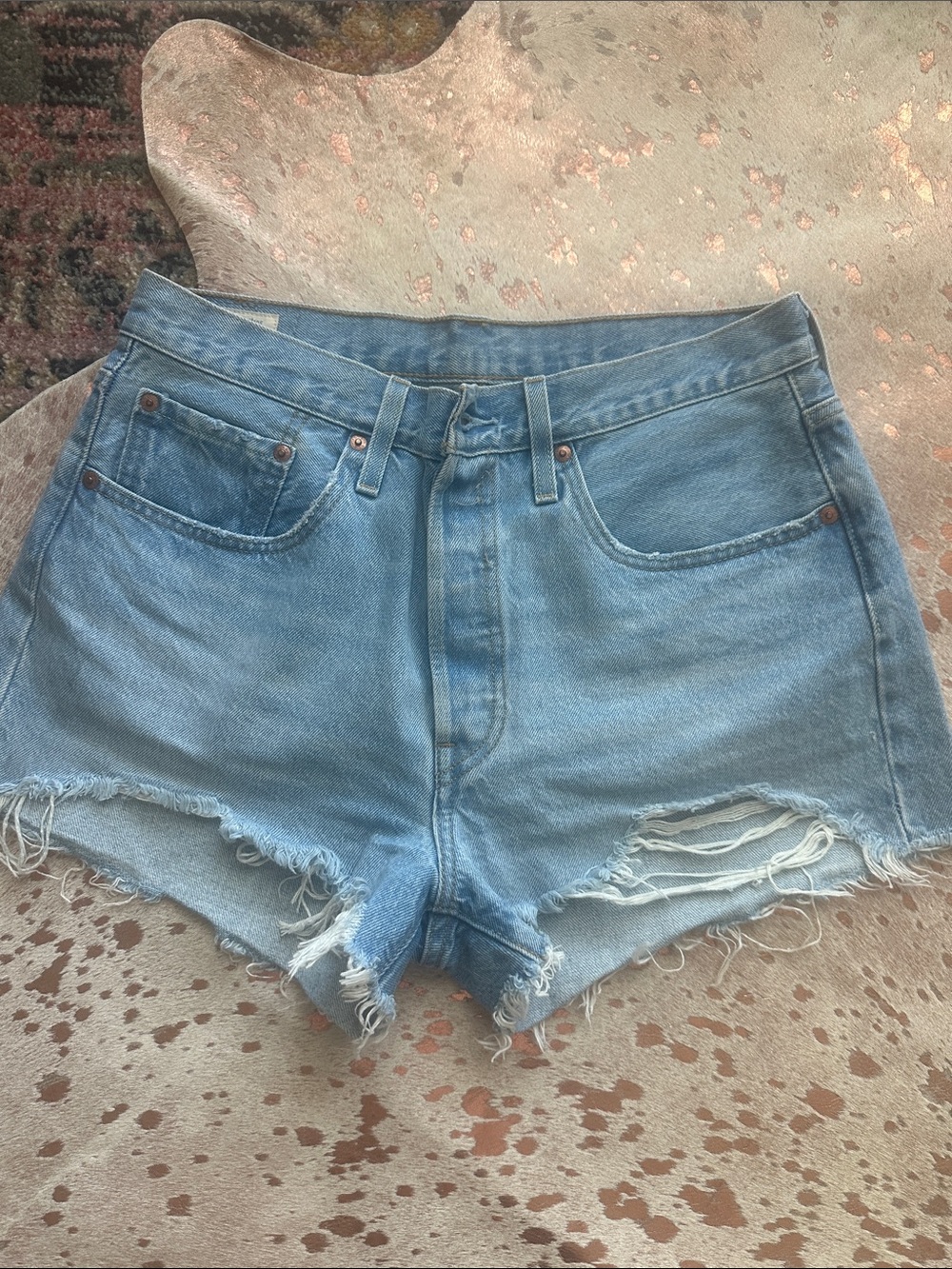 Levi’s Light Blue Denim Cutoff Shorts - Women